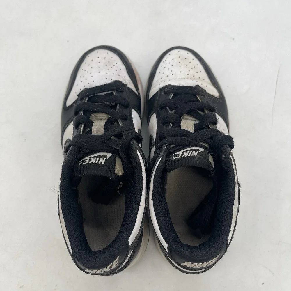 Nike Dunk Low Panda Shoes Youth 12c Lace Up Skate Sneaker CW1588-100